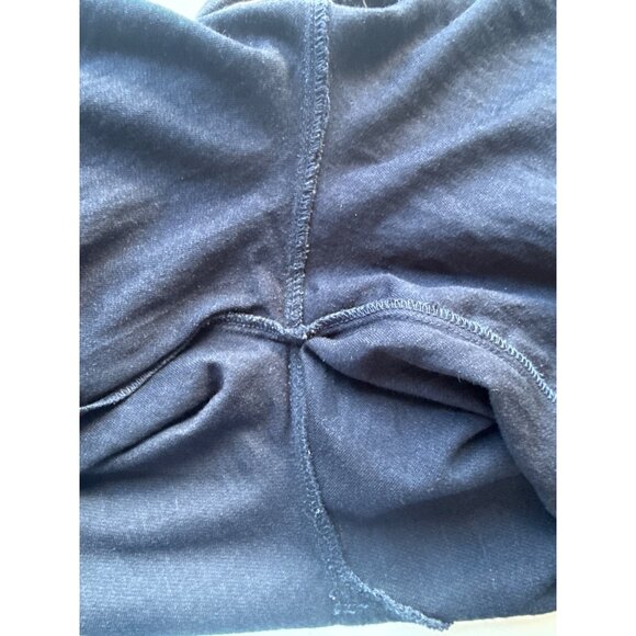 Polagram Overalls Womens L Blue Striped Wide Leg Cotton Culotte Lagenlook Style - Picture 8 of 15